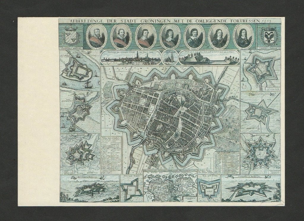Groningen Stadsplattegrond Bourtange Delfzijl Coevorden., Verzamelen, Ophalen of Verzenden, 1980 tot heden, Ongelopen, Groningen