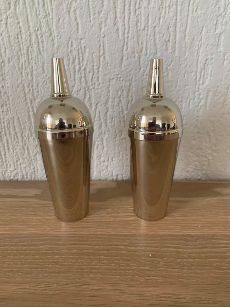 Suikerstrooier 2x verzilverd, Antiek en Kunst, Ophalen of Verzenden, Zilver