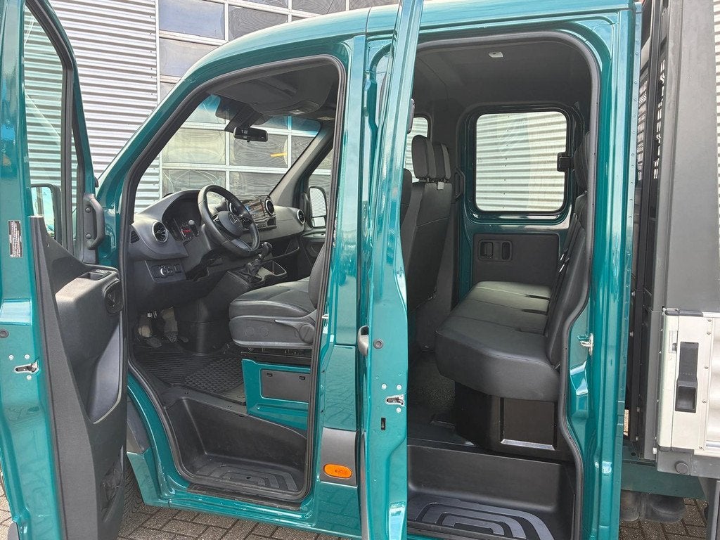 Mercedes-Benz Sprinter 317 CDI L2 Dubbele Cabine Open Laadba, Auto's, Bestelauto's, Gebruikt, Zwart, 4 cilinders, 2065 kg