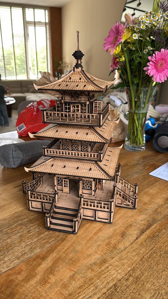 Bouwpakket Houten Japanse Pagoda, Ophalen of Verzenden, Nieuw