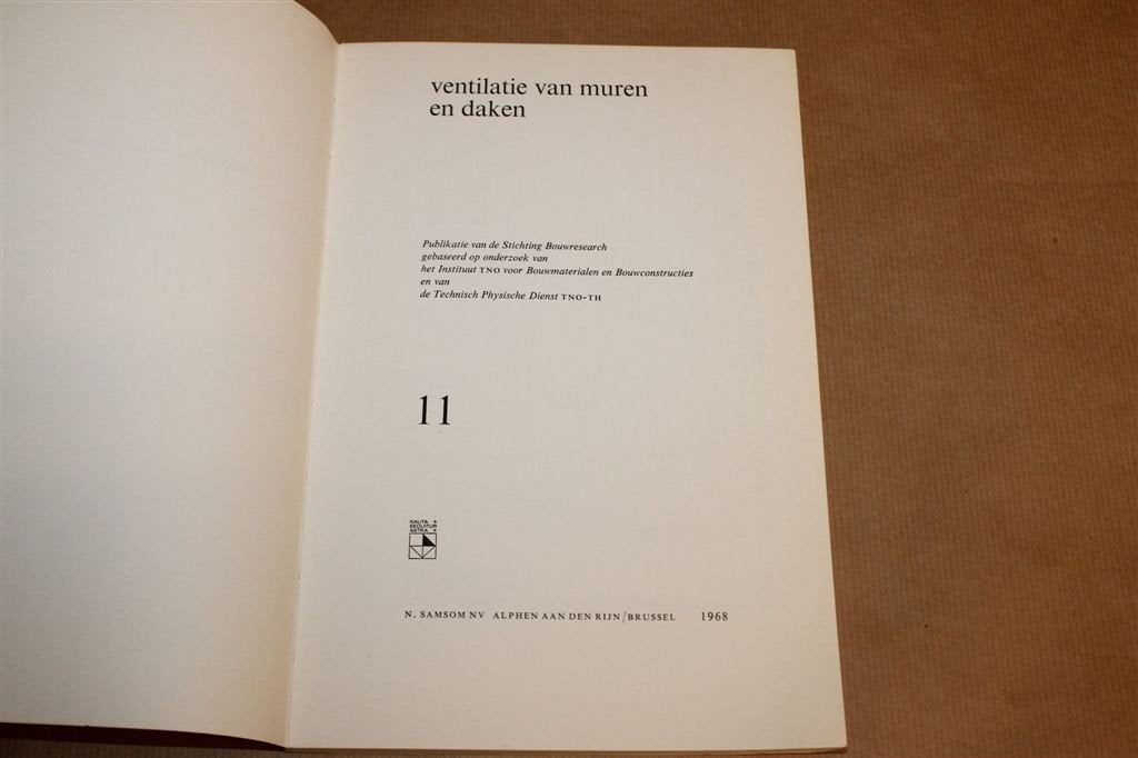 Ventilatie van Muren en Daken — Bouwresearch Reeks 1968, Boeken, Ophalen of Verzenden, Gelezen, Architecten