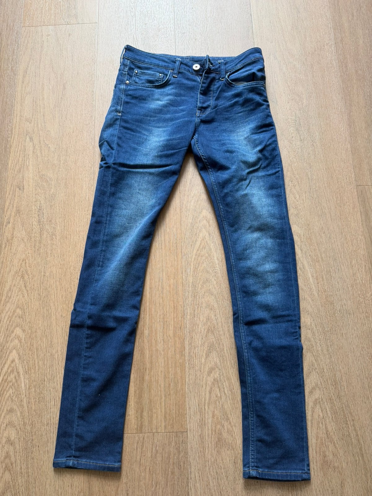 Heren skinny jeans, Ophalen of Verzenden, Gedragen, Blauw, W32 (confectie 46) of kleiner