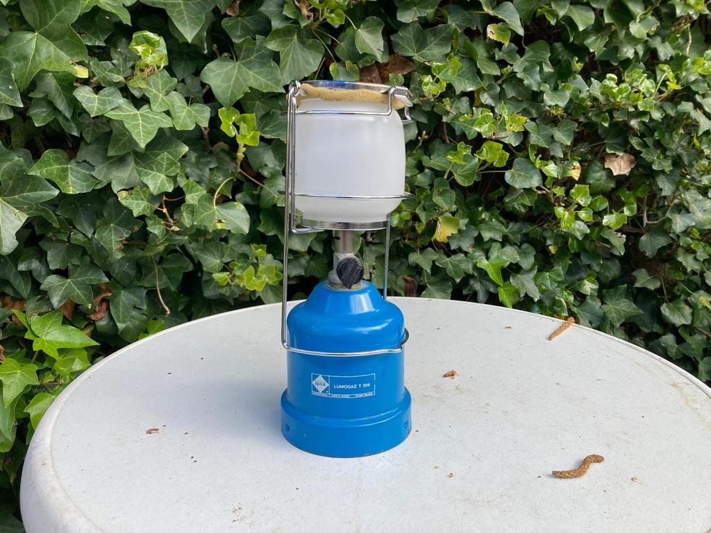 Campingaz Lumogaz T 206 gaslamp met mantels, Ophalen of Verzenden, Gebruikt