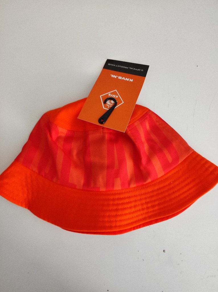 Officiële KNVB Bucket hoed/ pet Oranje tekst Holland., Maat XS of kleiner, Ophalen of Verzenden, Nieuw, Overige typen