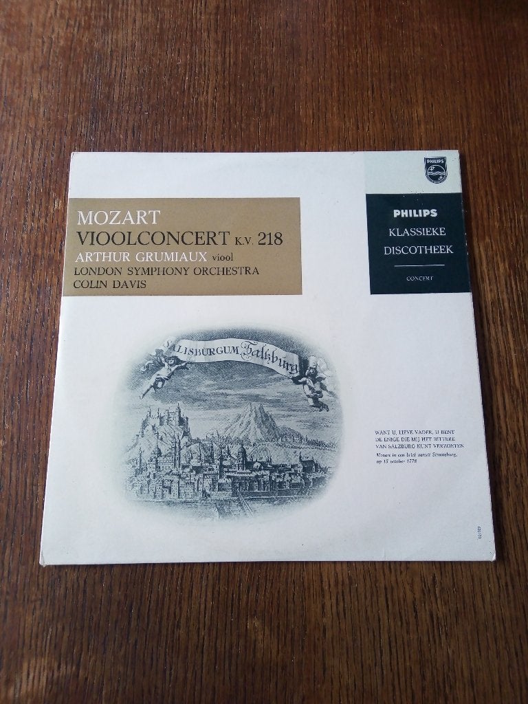 original LP- mozart vioolconcert KV218 *1964*, 10 inch, Overige typen, Ophalen of Verzenden, Zo goed als nieuw