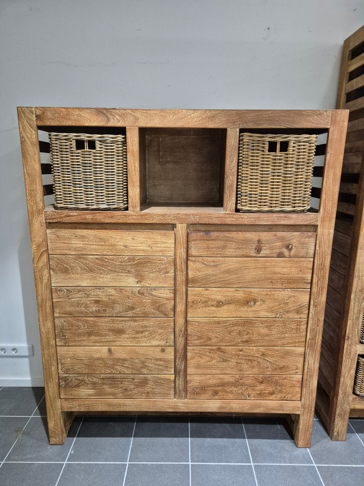 teakhouten kast massief garden room, Ophalen, 200 cm of meer, Onbekend, Onbekend