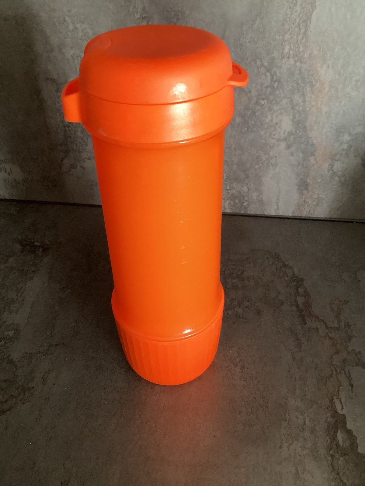 Tupperware Oranje Drinkfles Citruspers als nieuw Infuse & Go, Oranje, Ophalen of Verzenden, Zo goed als nieuw, Met deksel