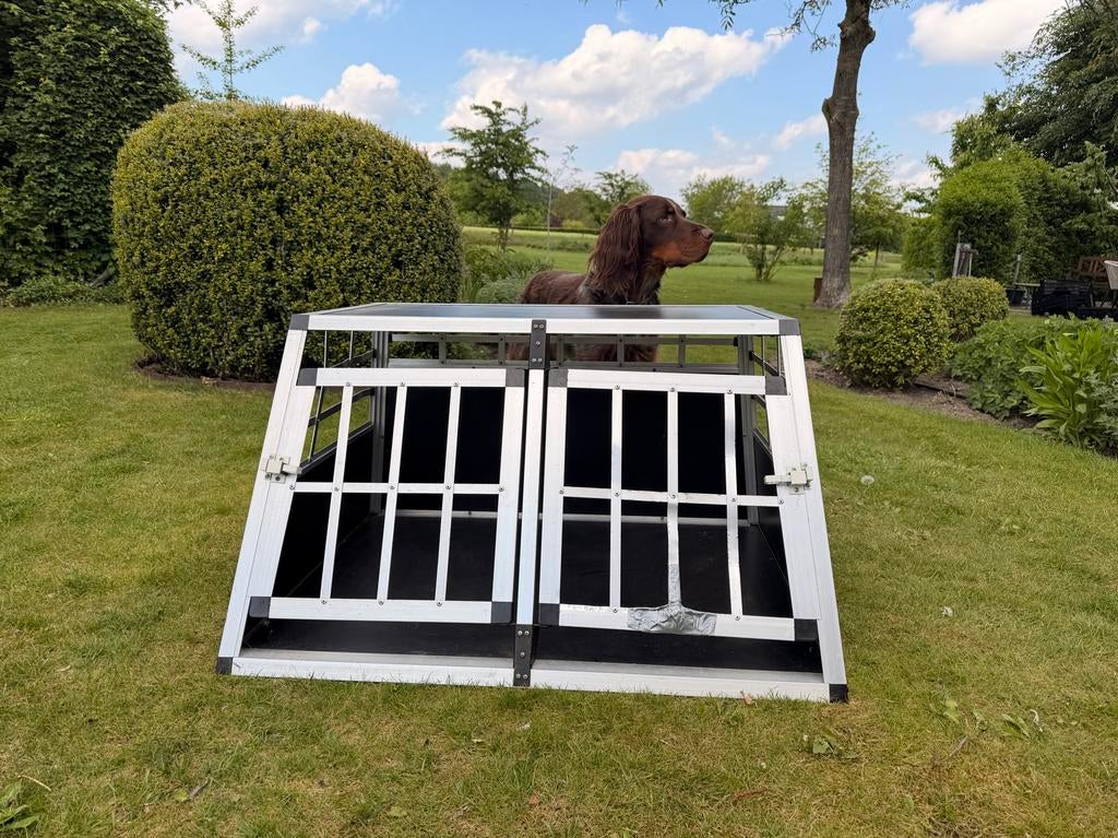Honden transport bench dubbeldeurs, Dieren en Toebehoren, Transportboxen, Ophalen, Gebruikt