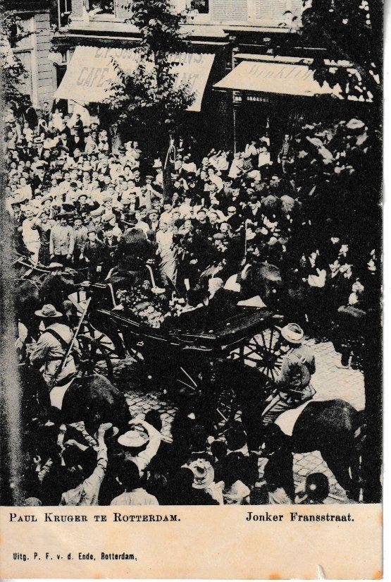 PAUL KRUGER in ROTTERDAM / JONKER FRANSSTRAAT, Verzamelen, Ophalen of Verzenden, Voor 1920, Ongelopen, Zuid-Holland
