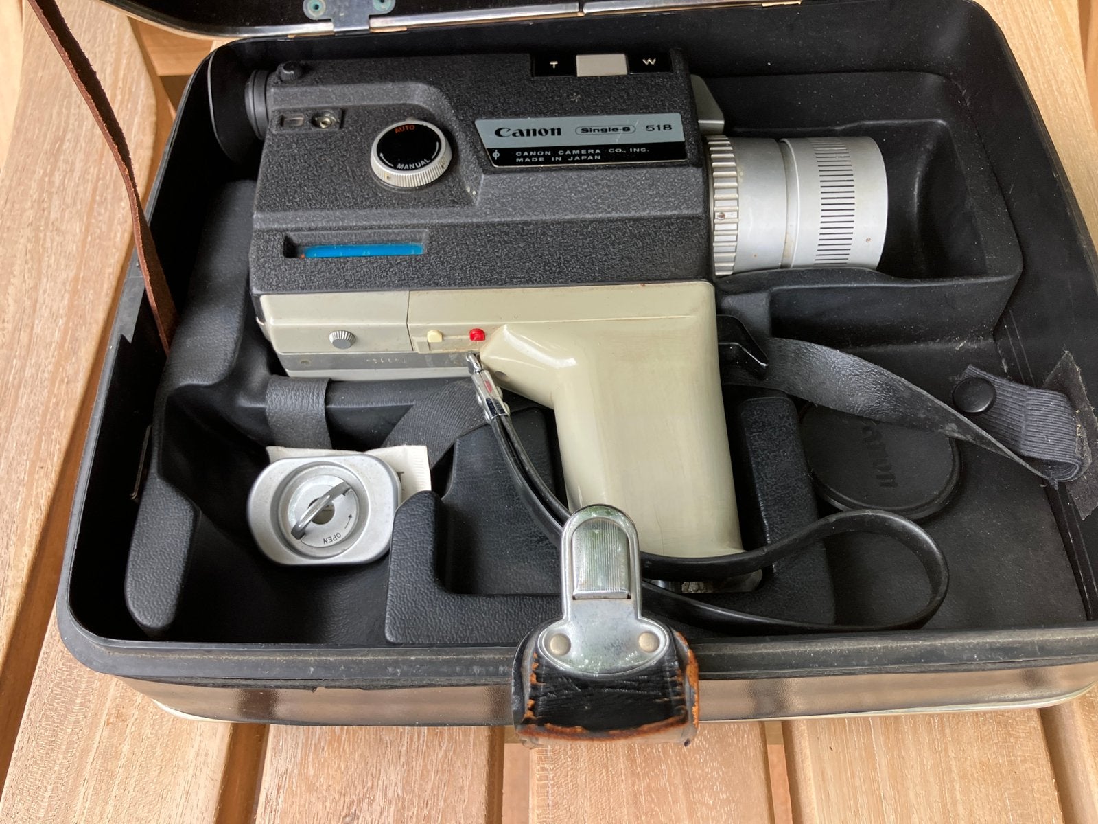 Vintage Canon Single-8 518 Super 8 Camera met Koffer, Ophalen of Verzenden, 8mm, Camera