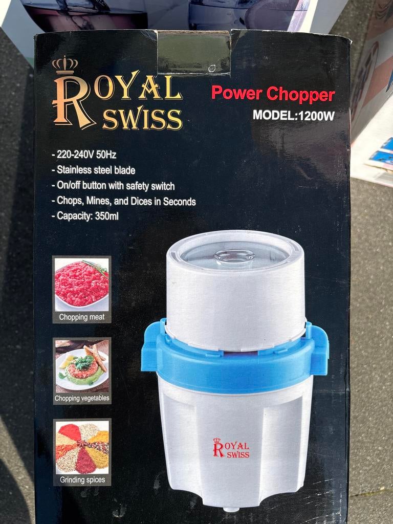 Royal Swiss Power Chopper 1200W, Witgoed en Apparatuur, Minder dan 1 liter, Ophalen, Nieuw