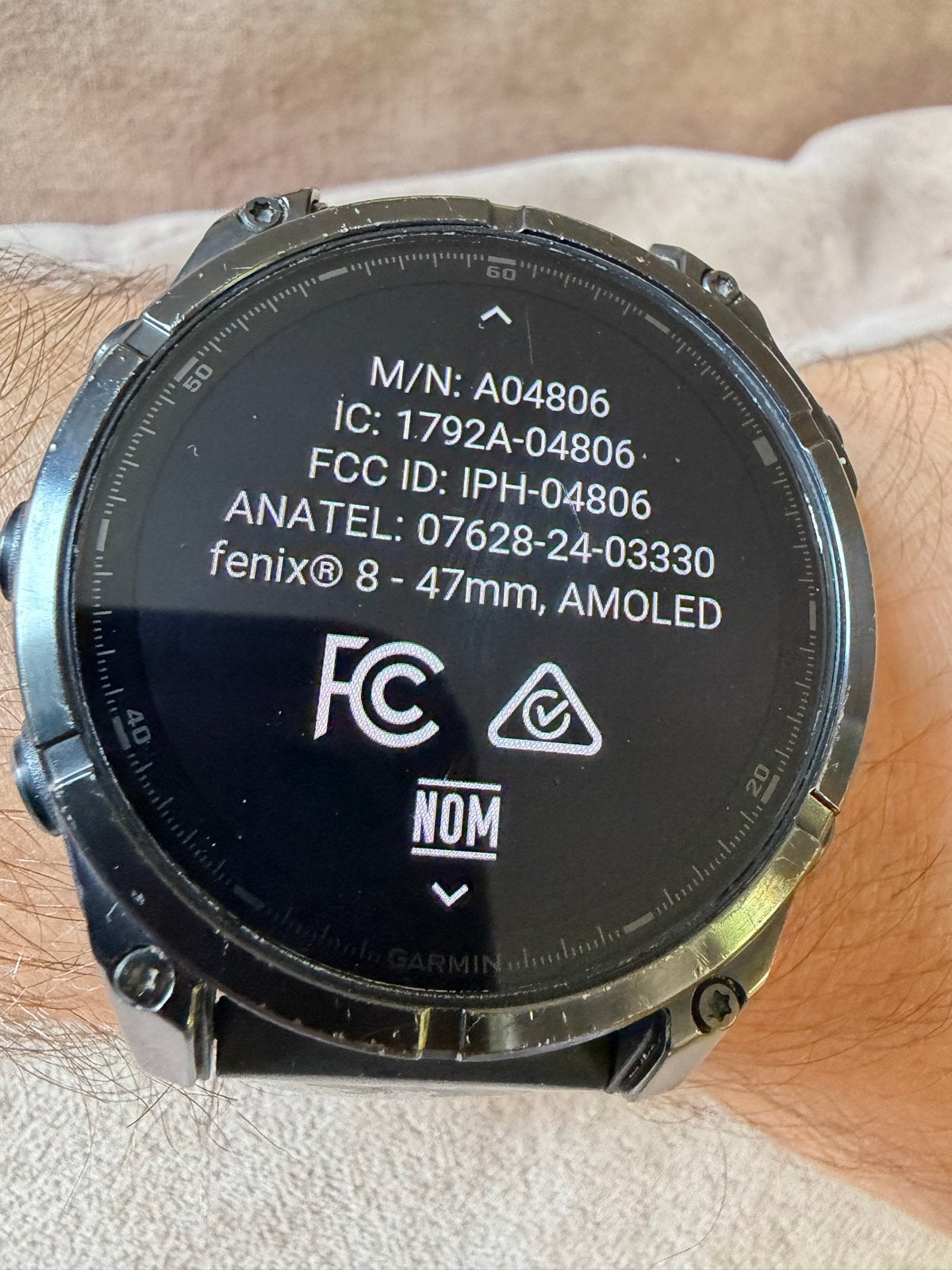 Garmin Fenix 8 47mm AMOLED Smartwatch, Afstand, Zwart, Ophalen of Verzenden, Zo goed als nieuw