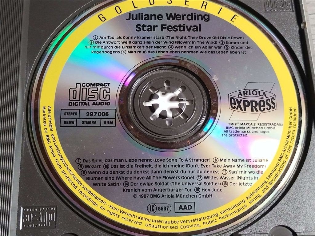 Juliane Werding - Star Festival, Cd's en Dvd's, Cd's | Schlagers, Ophalen of Verzenden, Zo goed als nieuw