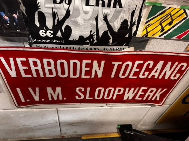 Bord Verboden Toegang Sloopwerk, Ophalen, Gebruikt, Reclamebord