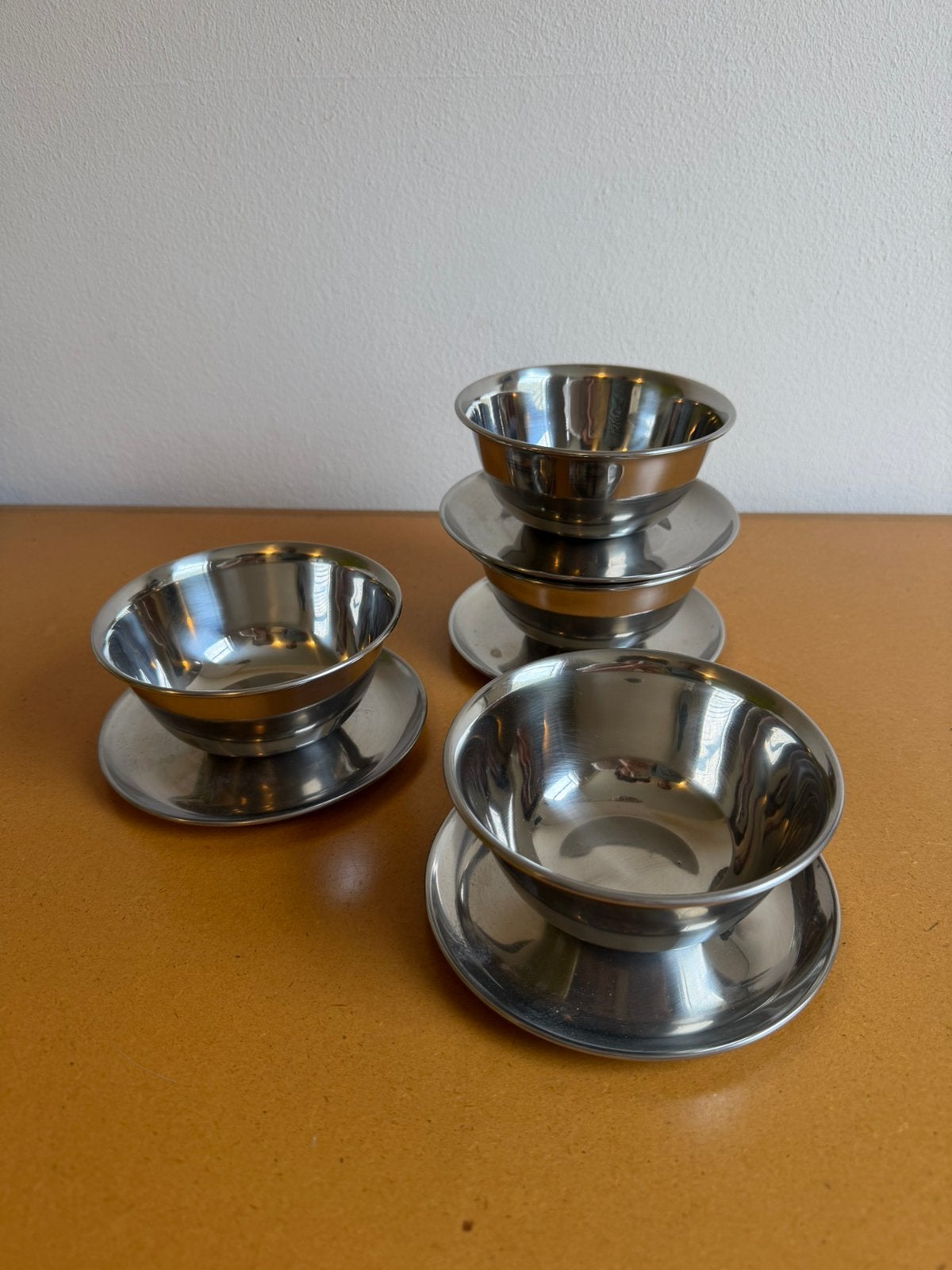 RVS kop en schotel vintage, Ophalen