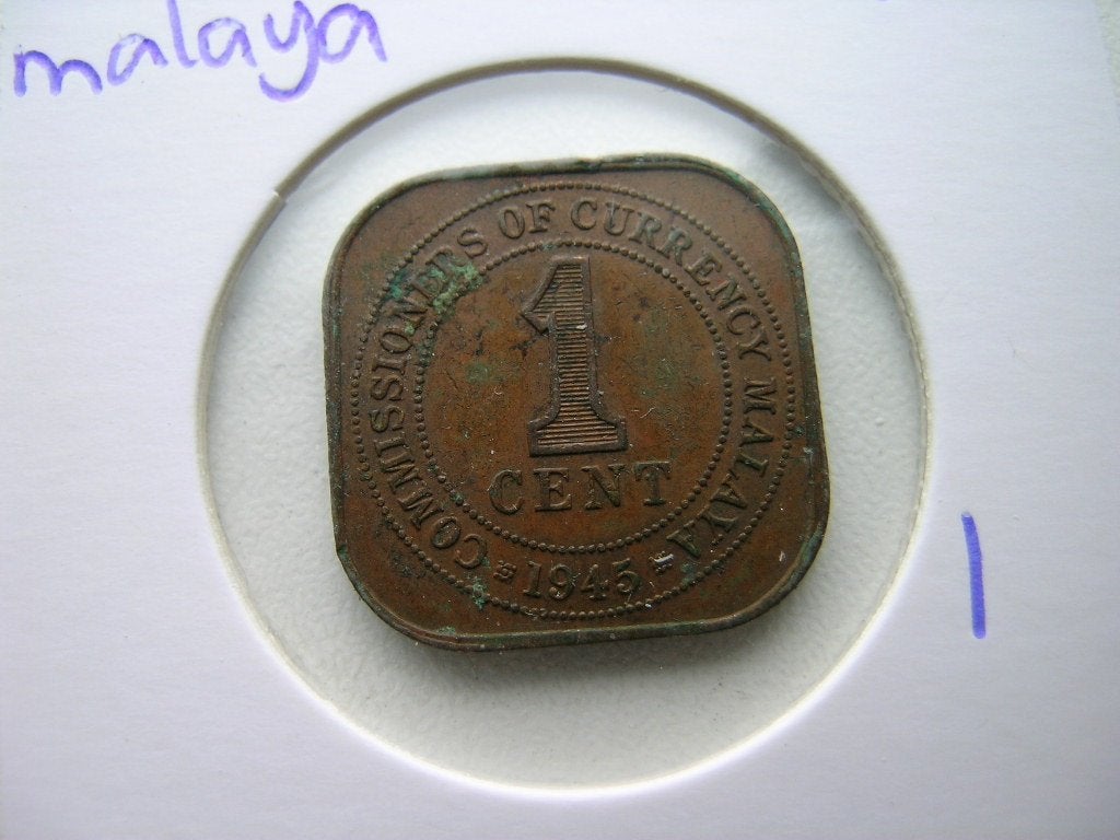 Cent 1945 Malaya, Postzegels en Munten, Munten | Azië, Ophalen of Verzenden, Zuidoost-Azië, Losse munt