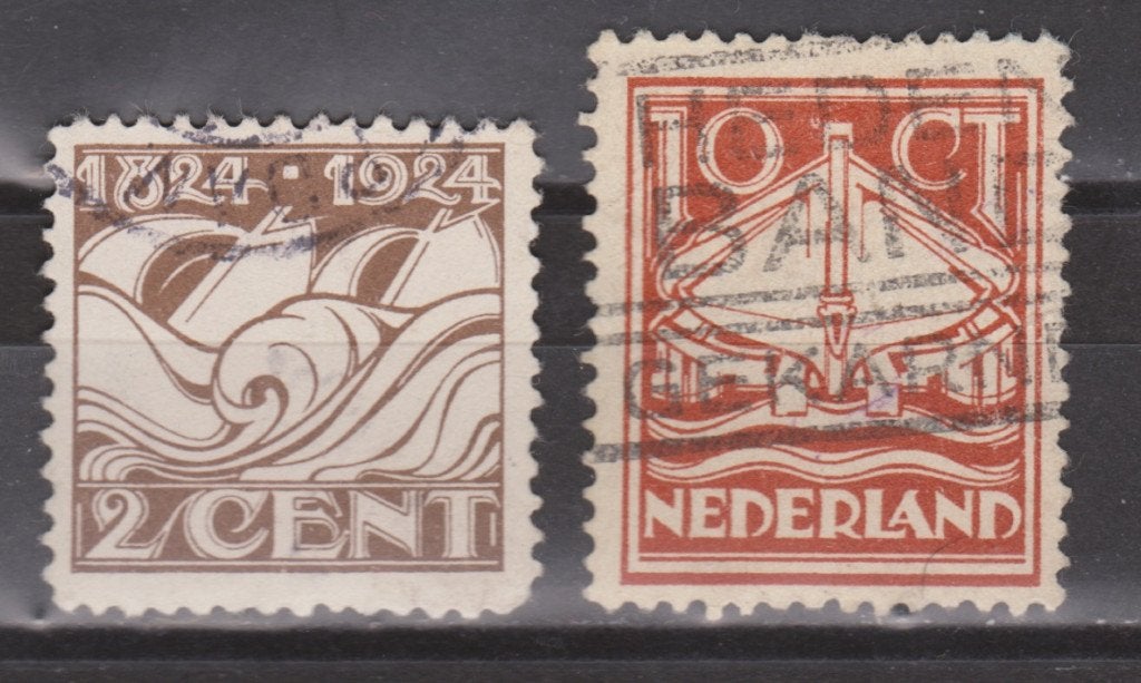 NVPH 139 - 140 geb Reddingsmij 1924 ; OUD NEDERLAND p/stuk, Postzegels en Munten, Ophalen of Verzenden, T/m 1940, Gestempeld