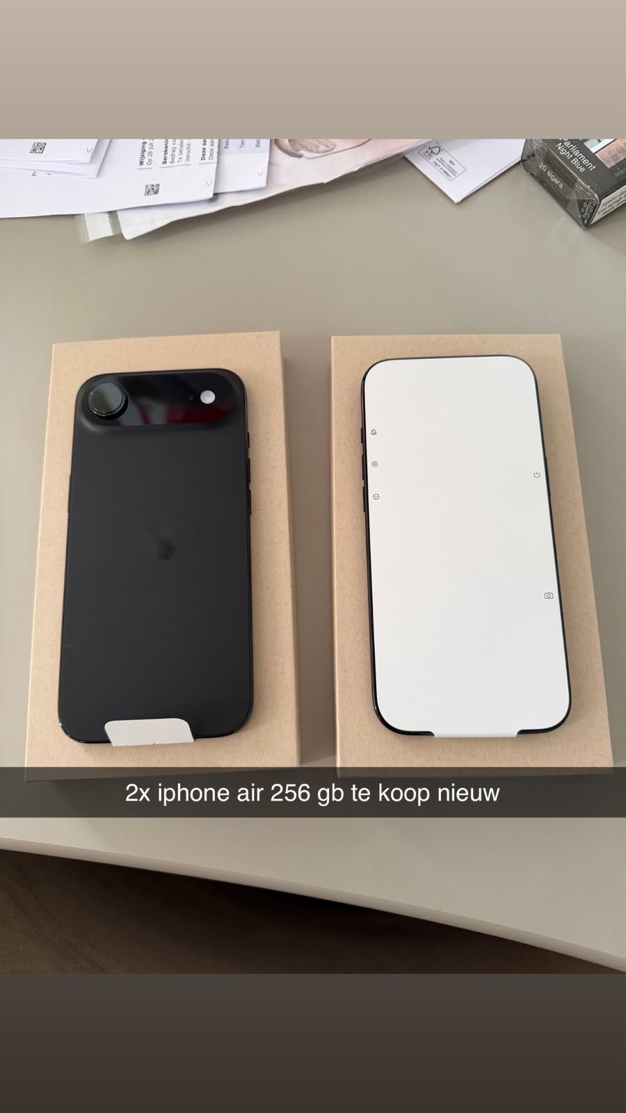 Nieuwe iPhone Air 256GB (2 stuks), Telecommunicatie, Mobiele telefoons | Apple iPhone, Overige modellen, Zwart, Nieuw, Zonder simlock