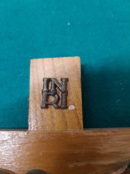 Kruisbeeld hout met koperen jezus, Ophalen of Verzenden