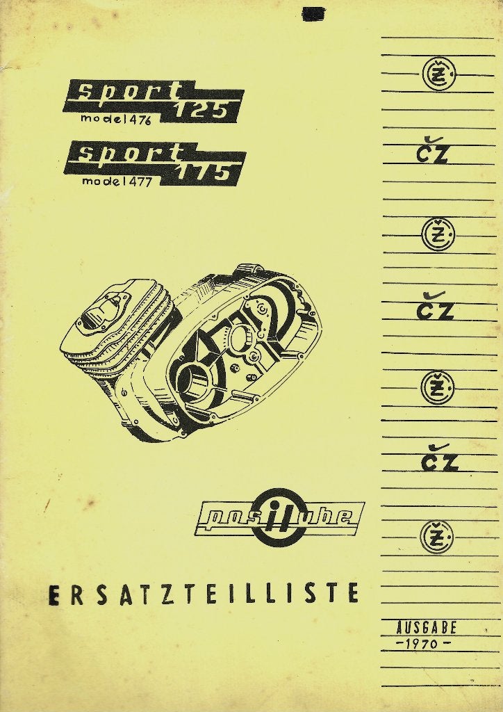 CZ 125 Sport CZ 175 Sport Ersatzteilliste (1720z), Motoren, Verzenden, Overige merken