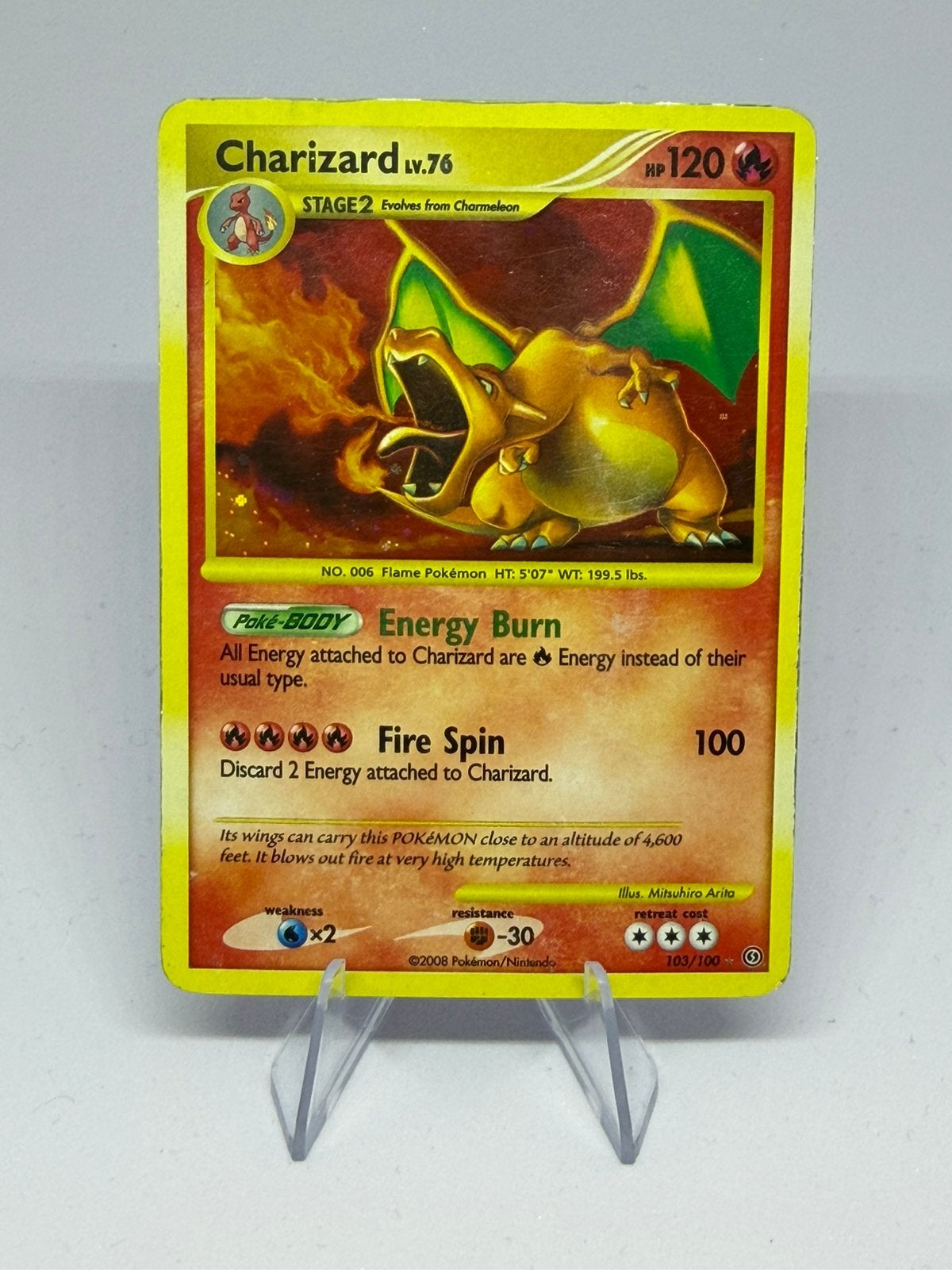 Te koop Charizard Lv.76 met 120 HP 103/100 Holo, Ophalen of Verzenden, Losse kaart
