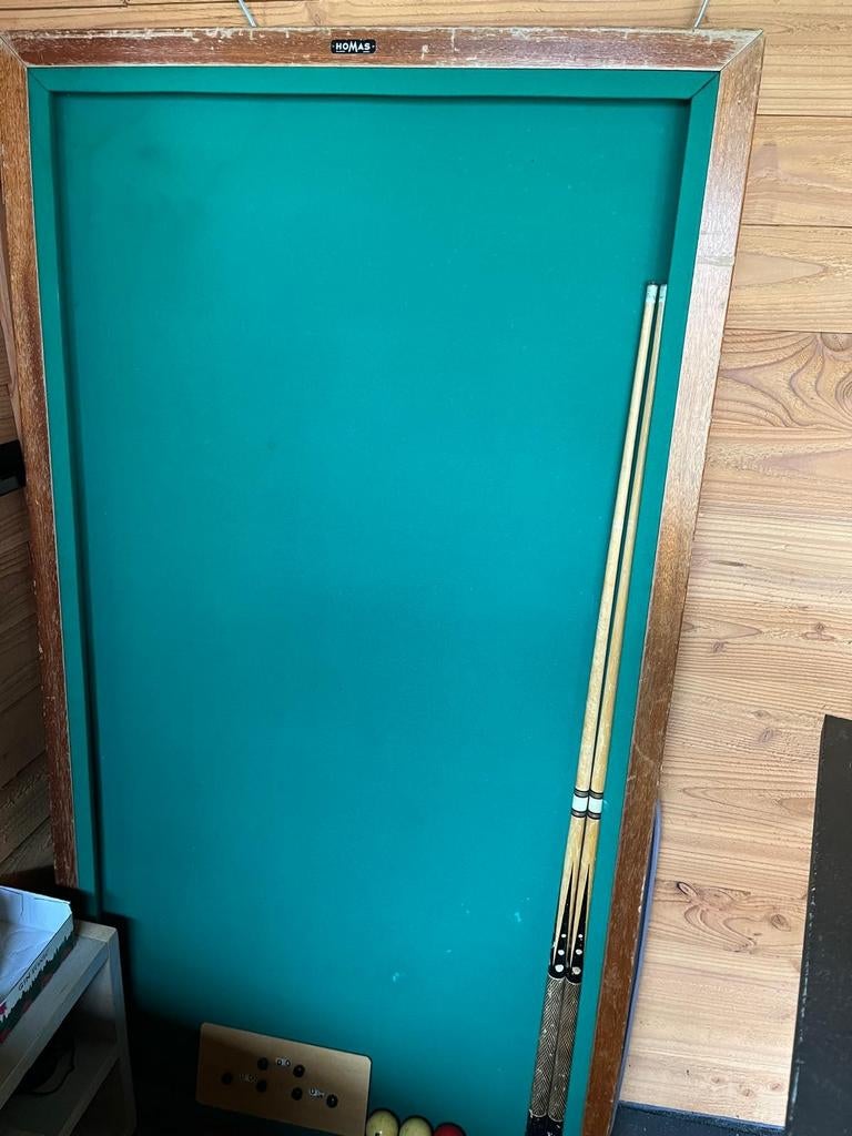 Homas biljarttafel + accesoires, Ophalen, Gebruikt, Biljarttafel