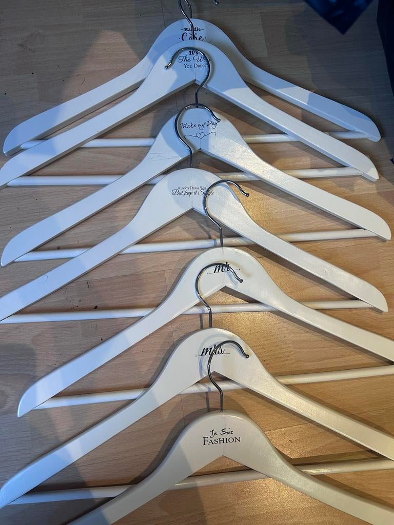 Kledinghangers Riviera Maison - Set van 6, Ophalen, Gebruikt, Hout, Volwassenen