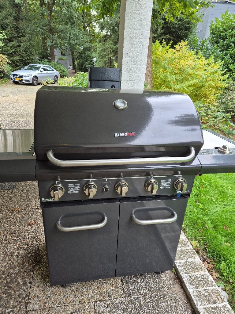 Grandhall Premium 327 gas BBQ buitenkeuken – 5 branders, Ophalen, Zo goed als nieuw, Grandhall Premium