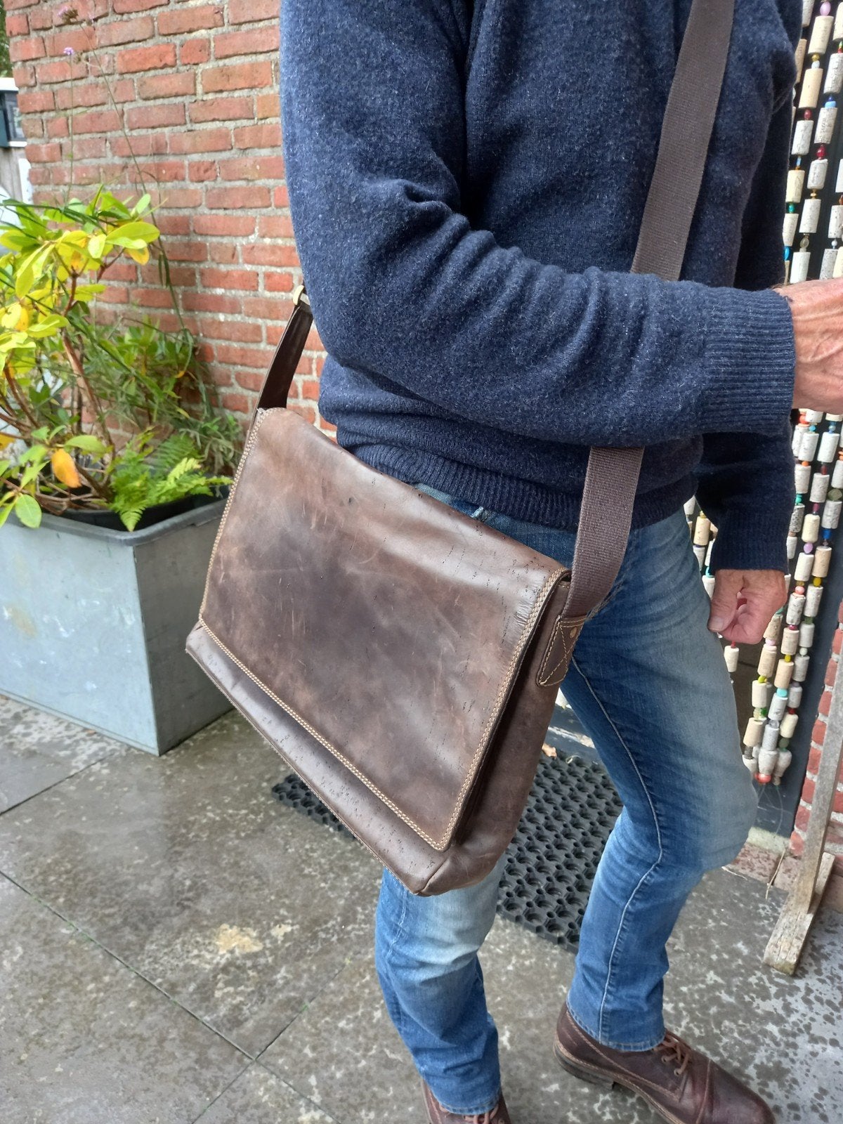 lederen laptoptas Visconti Hunter texas L Messenger, Ophalen of Verzenden