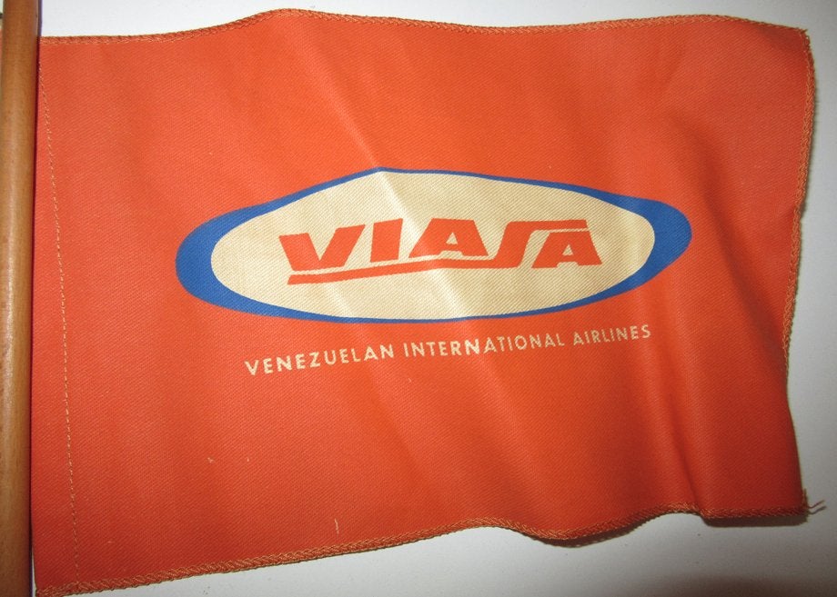 Viasa vlaggetje Venezuela International Airlines, Verzenden, Zo goed als nieuw, Overige typen