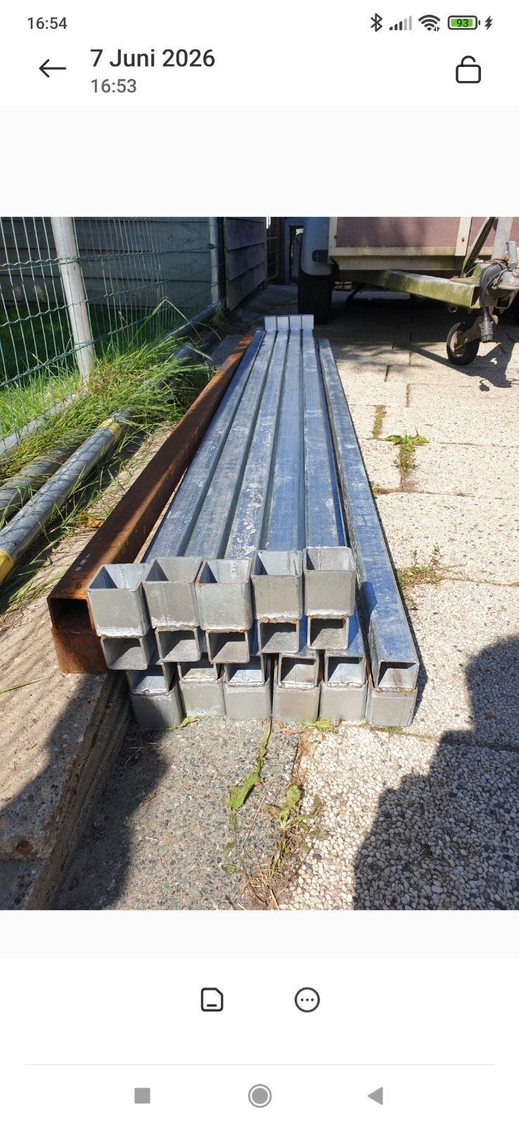 Koker profielen 50/50/3, Ophalen