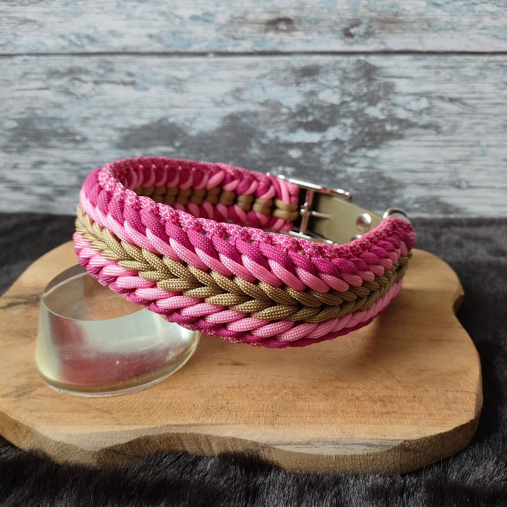 Hondenhalsband Shining roze 43-47cm, Nieuw, Ophalen of Verzenden, By DaisS, Wierden