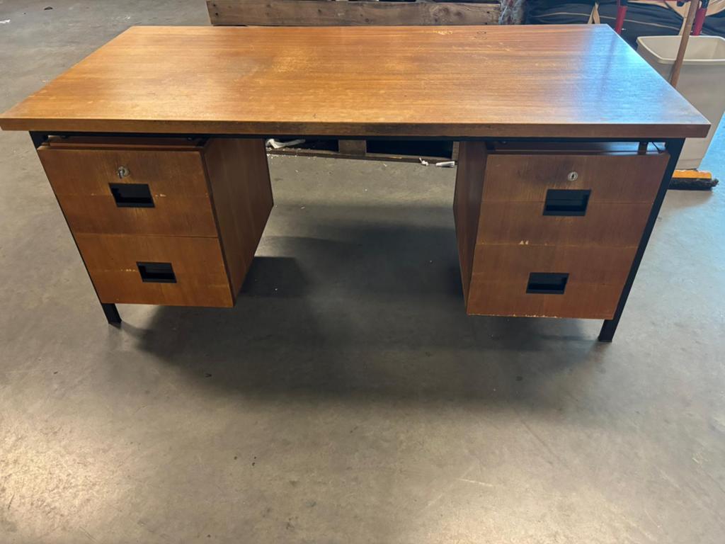 Vintage Cees Braakman bureau Japanse serie jaren 60, Ophalen, Gebruikt, 79 cm, 157 cm