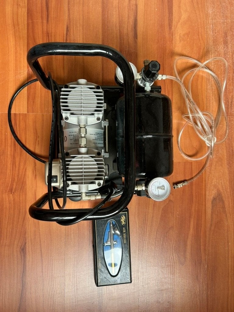 Sparmax Airbrush Compressor & Tank | Twin-Cylinder | 80 PSI, Doe-het-zelf en Verbouw, Ophalen, Zo goed als nieuw, Minder dan 200 liter/min