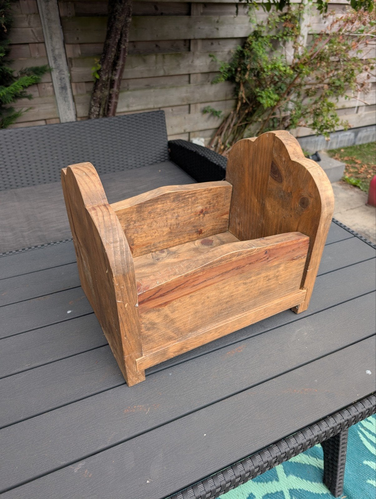 Newborn prop voor fotoshoot - Houten wiegje, Ophalen, Gebruikt, Wieg