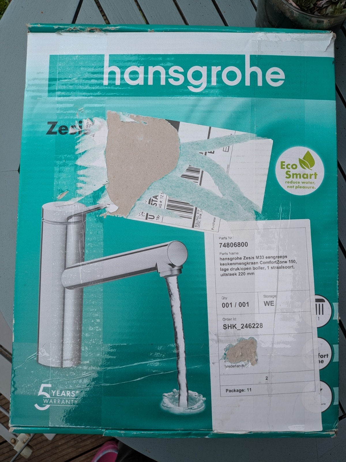 Nieuwe Hansgrohe Zesis M33 RVS keukenkraan LowPressure 74806, Overige typen, Grohe, Ophalen of Verzenden, Metaal