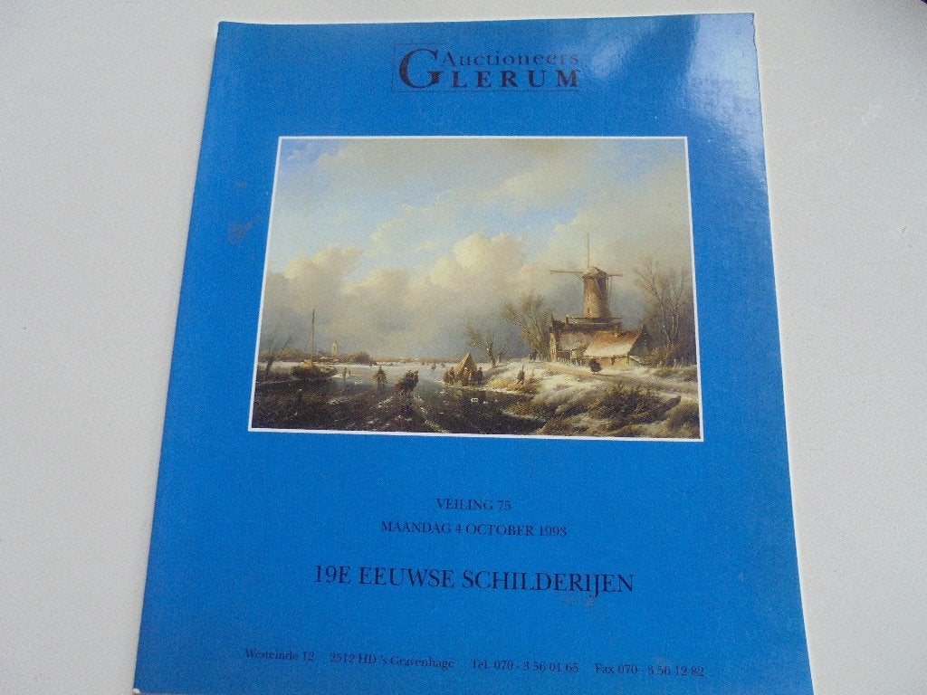 19e eeuwse schilderijen Auction catlogue Glerum (L1-8), Ophalen, Zo goed als nieuw
