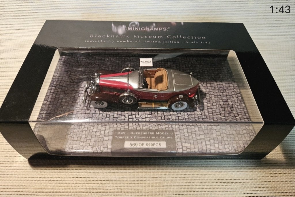 minichamps duesenberg, Ophalen of Verzenden, Zo goed als nieuw, Auto, MiniChamps