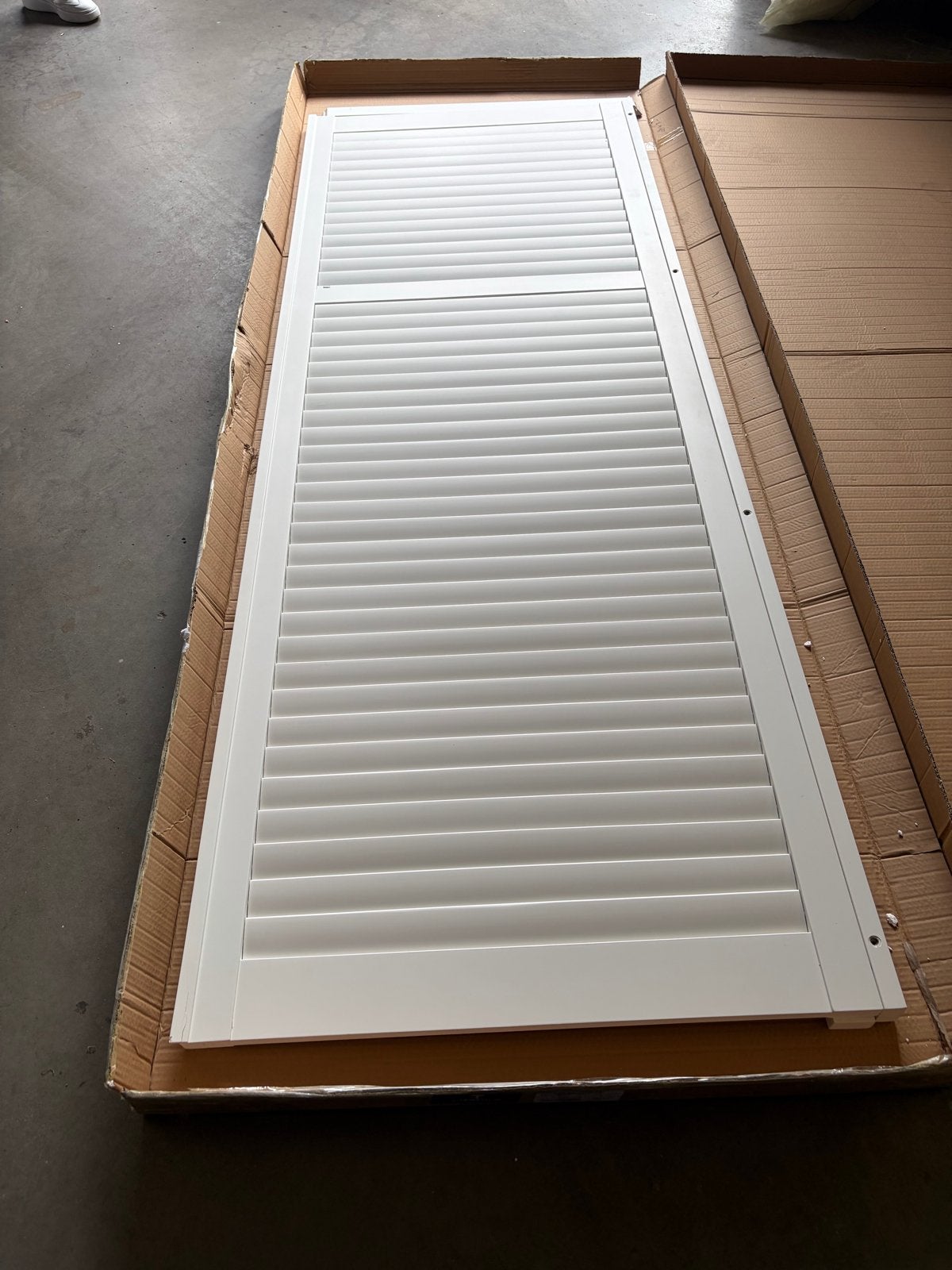 Wit shutterpaneel kleine beschadiging, Ophalen, 200 cm of meer, Minder dan 100 cm, Wit