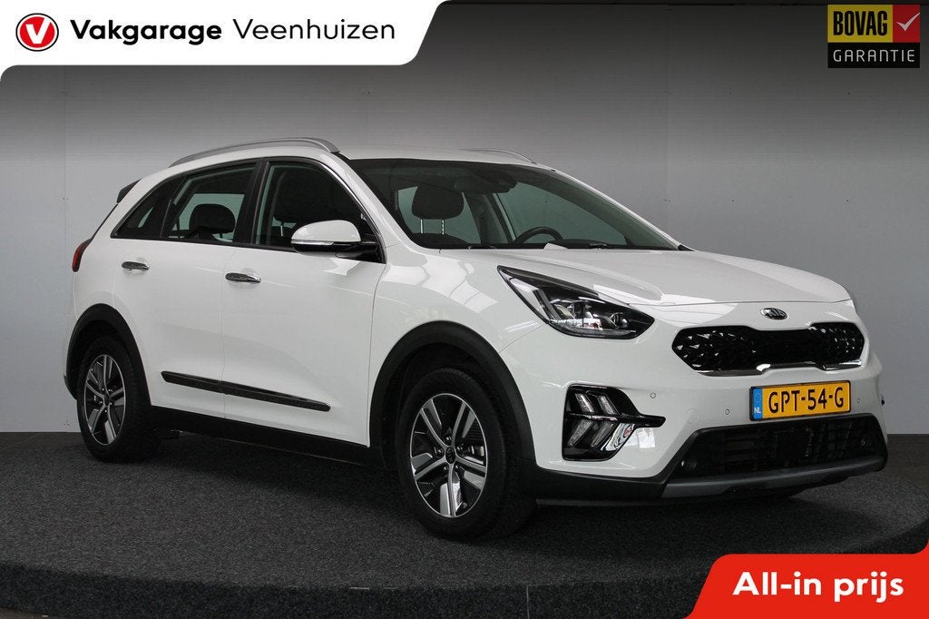 Kia NIRO 1.6 GDi PHEV DynamicPlusLine|Rijklaar prijs|Afn. Tr, Gebruikt, Leder en Stof, Wit, Plug-in hybride