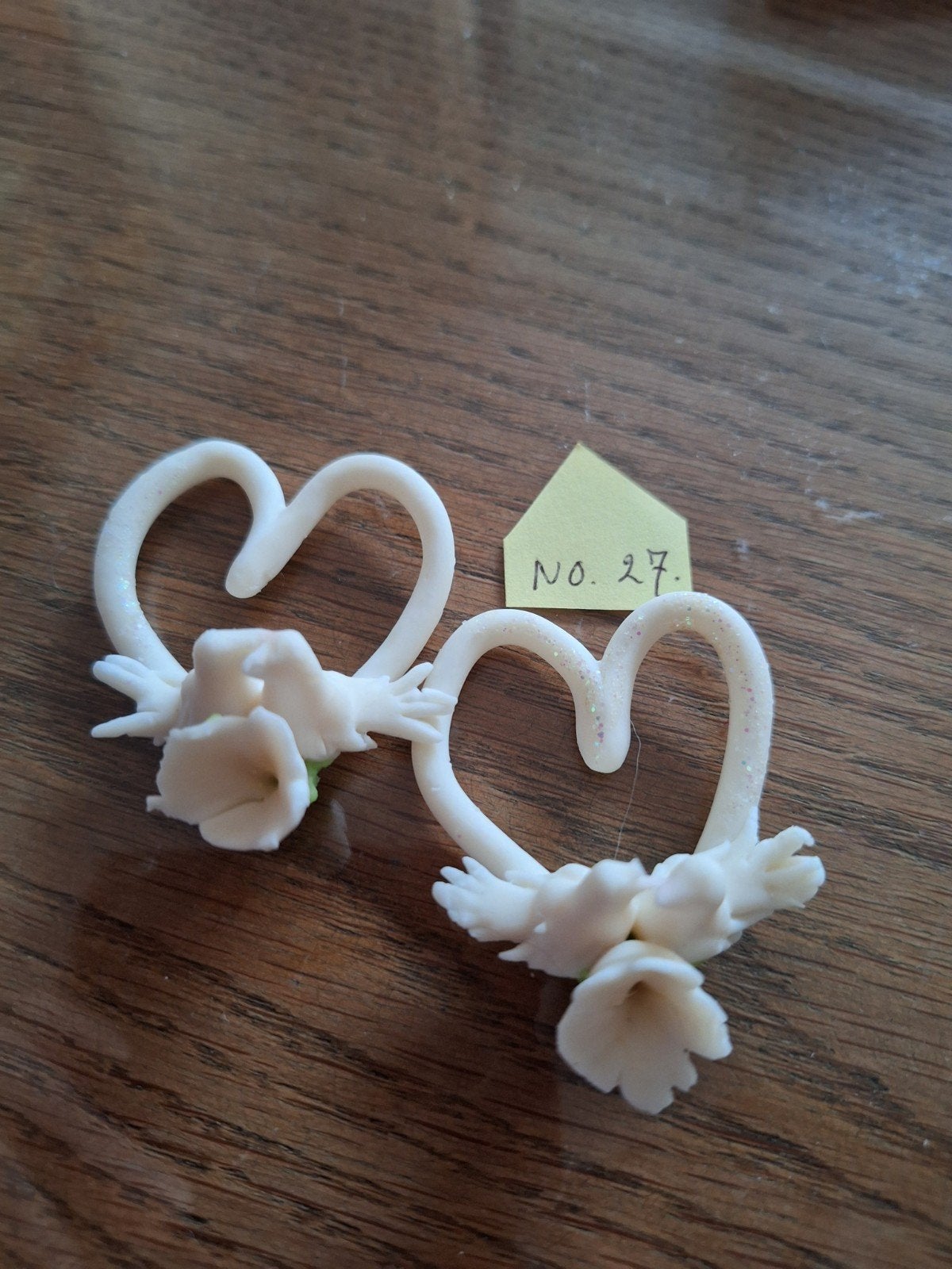 Decoratieve Harten met Duifjes en Bloemen, Handgemaakt, Zo goed als nieuw, Kunststof, Knutselwerk