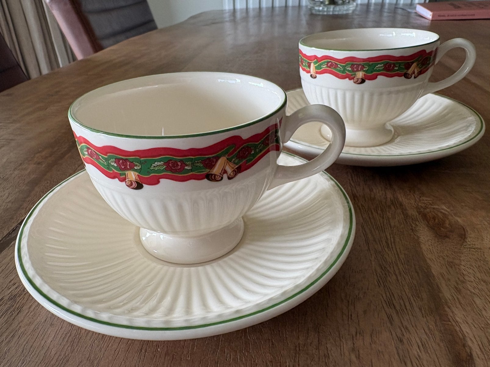 4 x Wedgwood Christmas Time kop en schotels, Ophalen of Verzenden