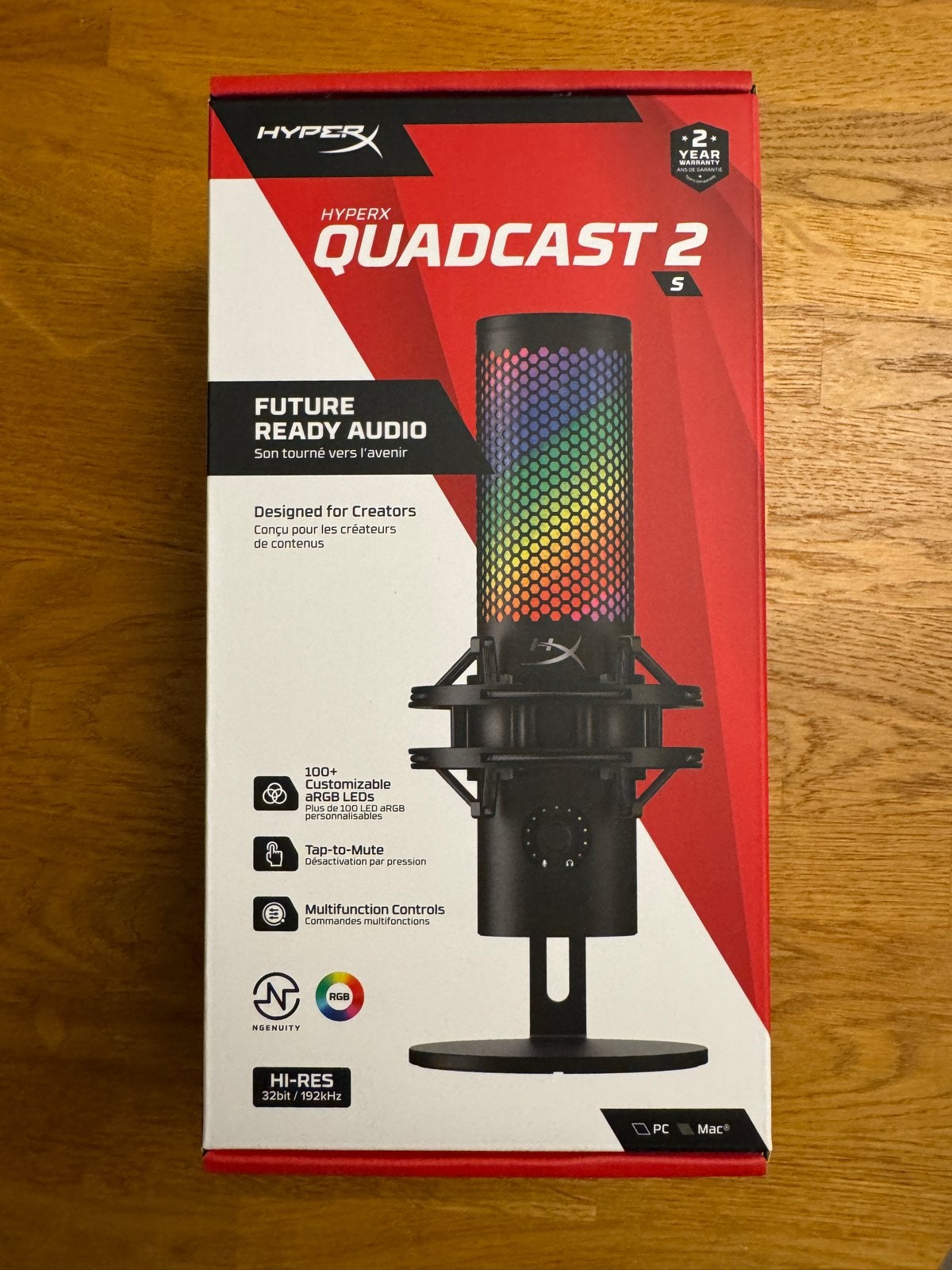 HyperX QuadCast 2 S USB Microfoon - Nieuw in doos, Ophalen of Verzenden, Nieuw, Studiomicrofoon