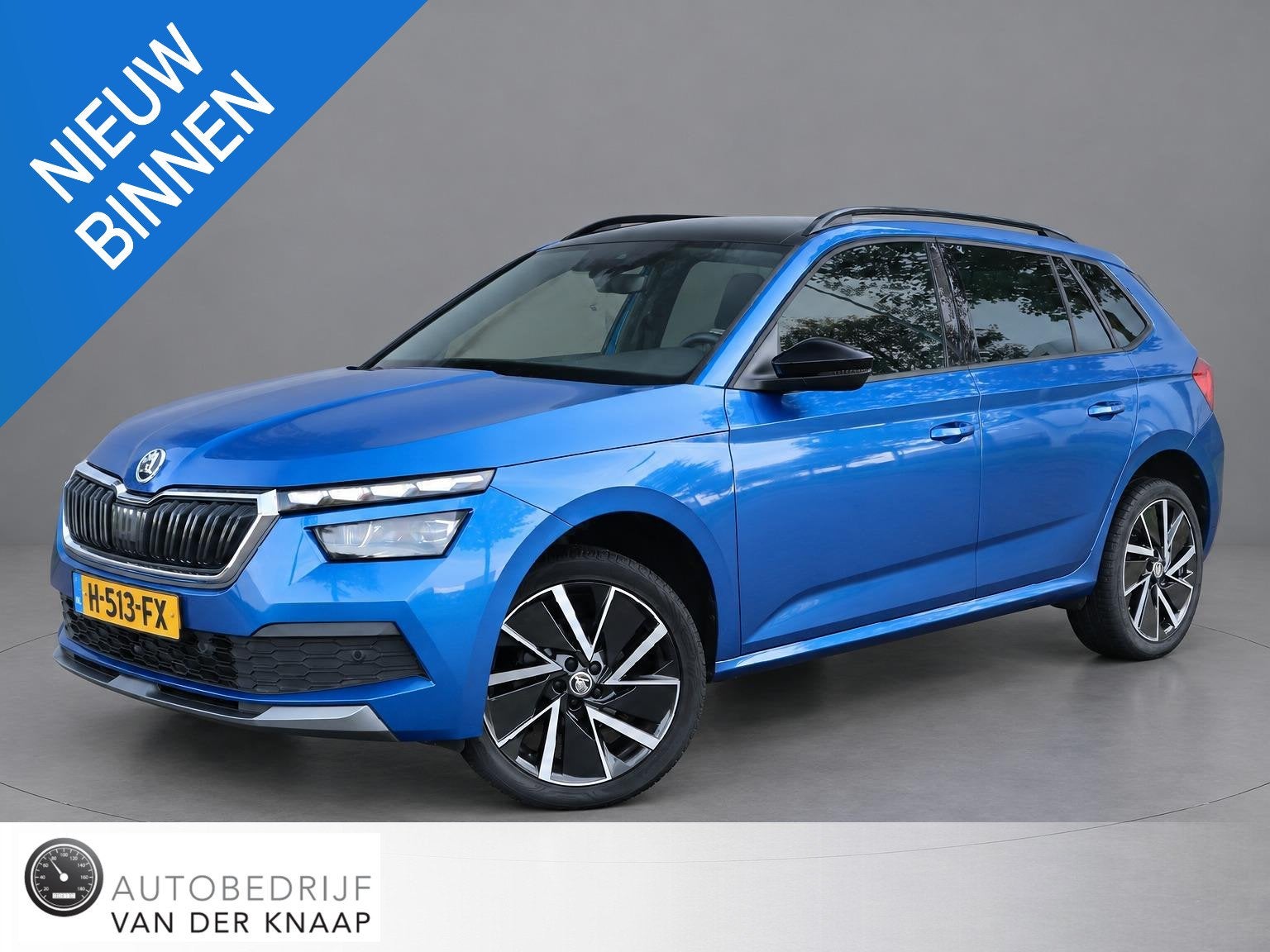 Skoda Kamiq 1.0 TSI Sport Business | Clima | Cruise | Apple, Auto's, Voorwielaandrijving, 1131 kg, Gebruikt, Blauw