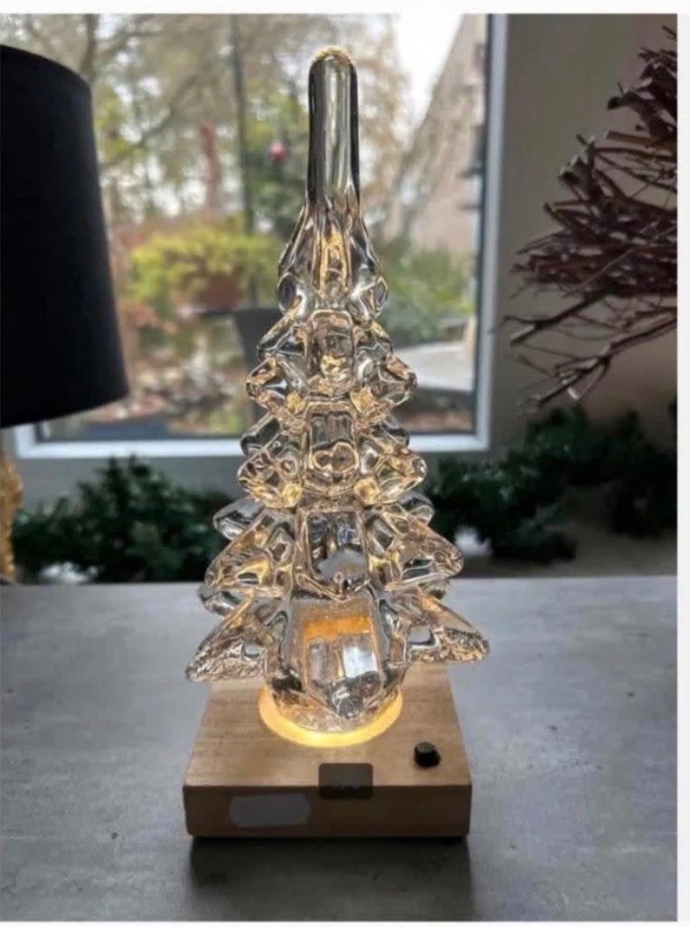 Glazen kerstboom, 22 cm, te koop zonder de verlichting, Ophalen of Verzenden, Nieuw, Overige typen