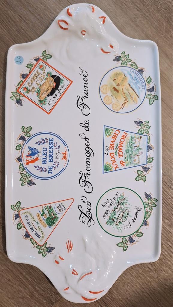 Vintage Franse Kaas Serveerschaal Revol - porselein, Porselein of Keramiek, Schaal, Ophalen of Verzenden, Zo goed als nieuw