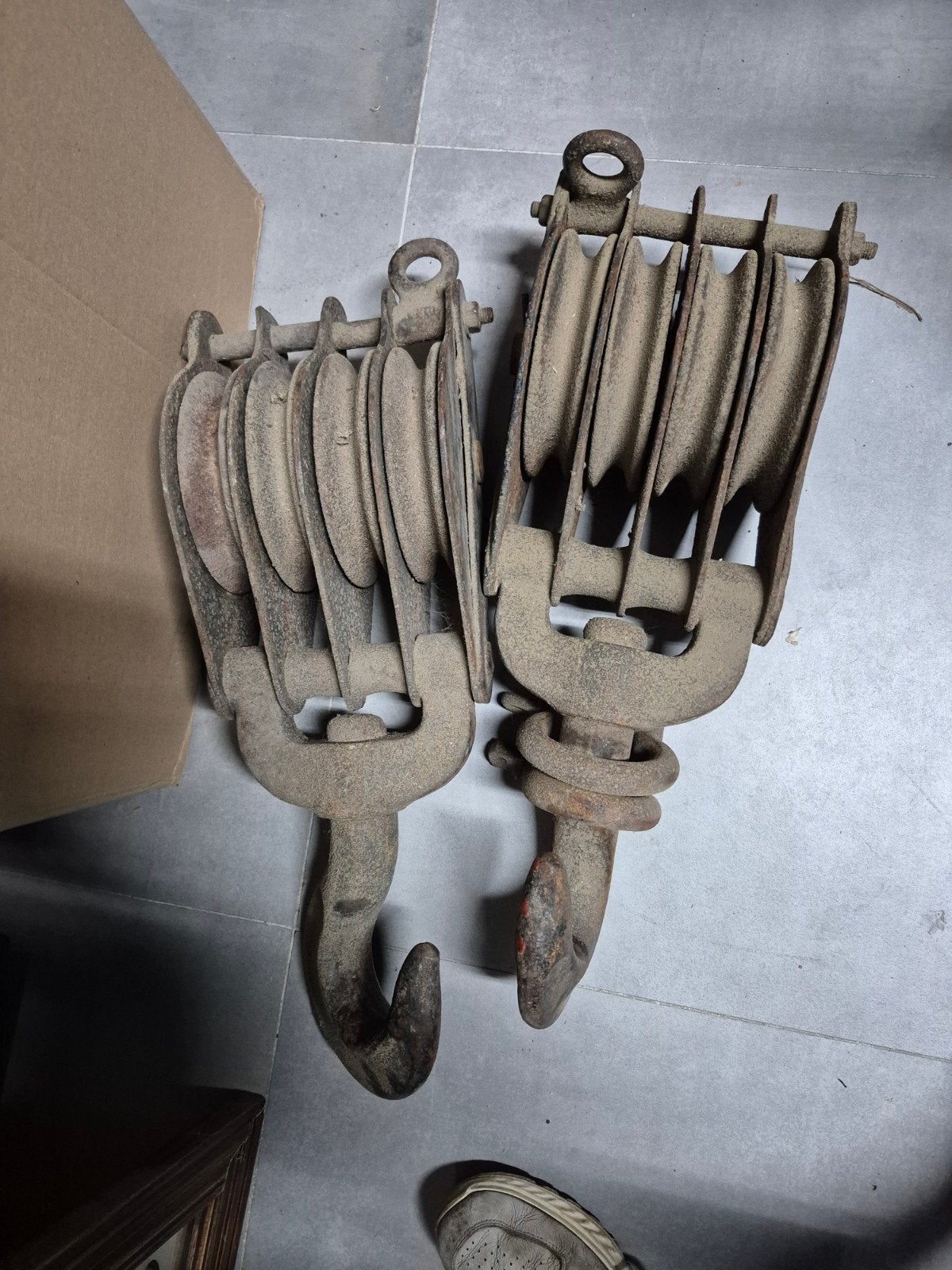 Zware Katrollen - Set van 2, Ophalen, Gebruikt, Handmatig
