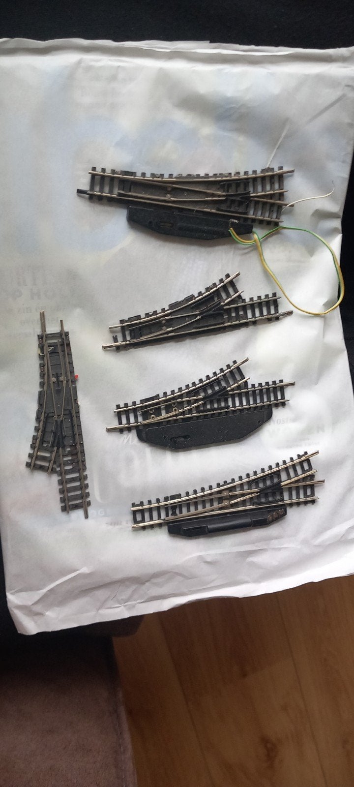 Te koop partij minitrix wissels n spoor, Hobby en Vrije tijd, Gebruikt, Gelijkstroom, Verzenden, Trix
