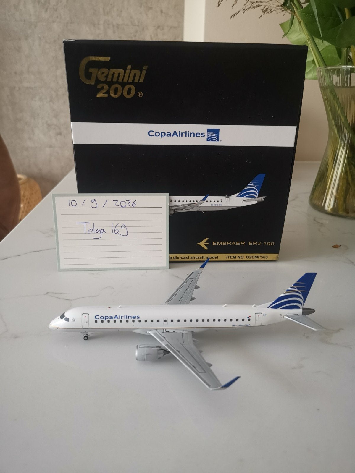 Copa Airlines ERJ-190 Gemini Jets 1:200 G2CMP563 HP-1540 CMP, Overige merken, 1:200 of kleiner, Nieuw, Ophalen of Verzenden