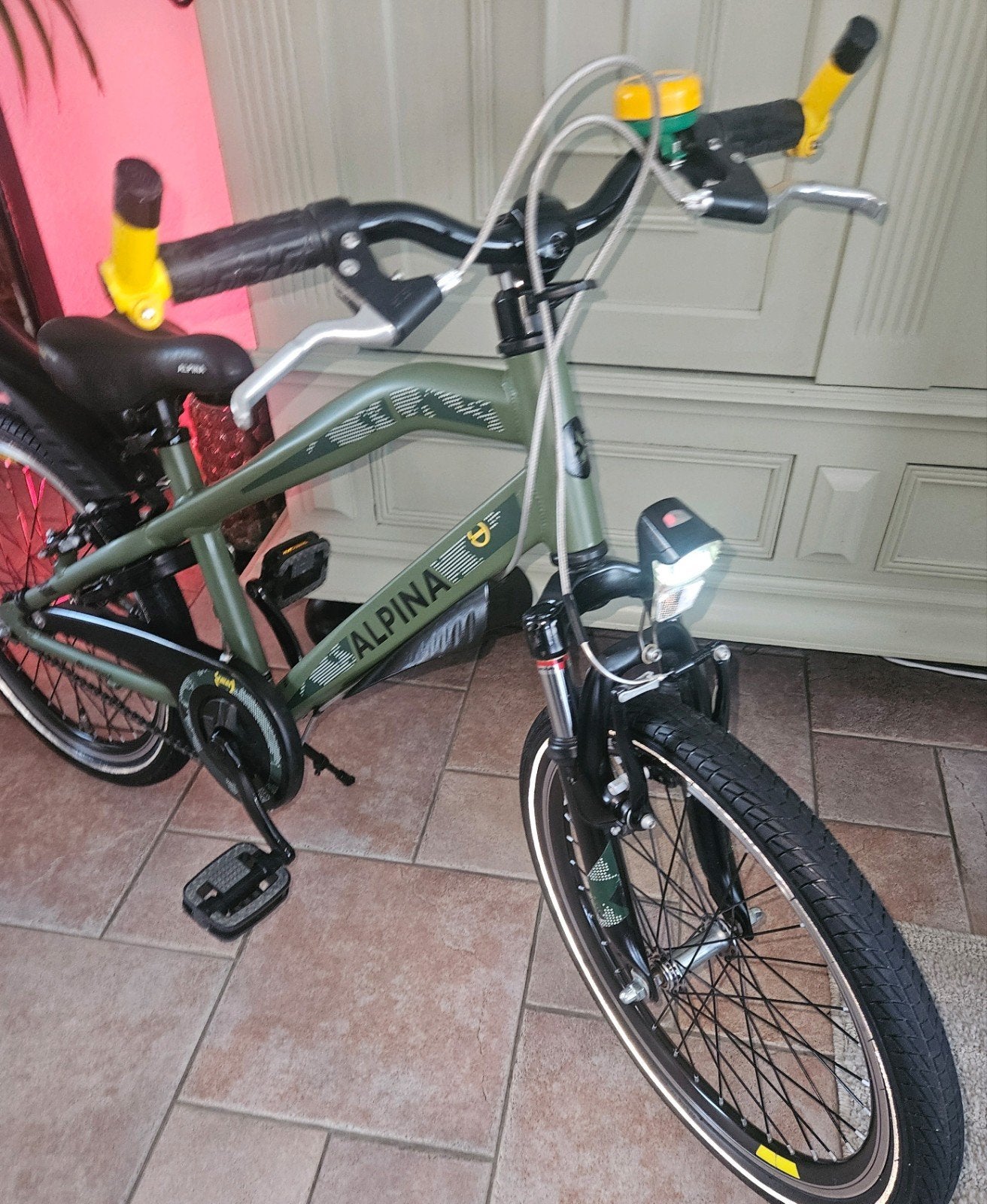 20 inch Alpina Trial groen met geel zeer mooie staat, Ophalen, Terugtraprem, 20 inch, Alpina Trial